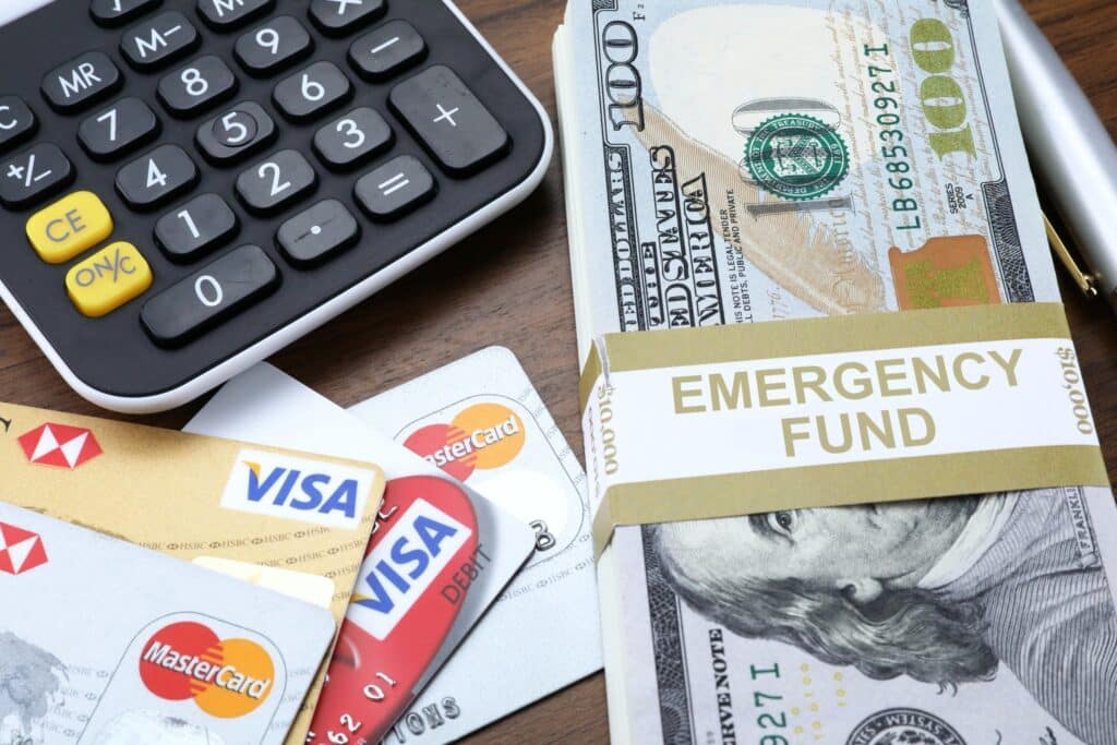 Emergency funds and credit cards